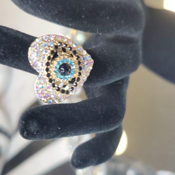 Evil Eye Rhinestone ring - Picture 4 of 4